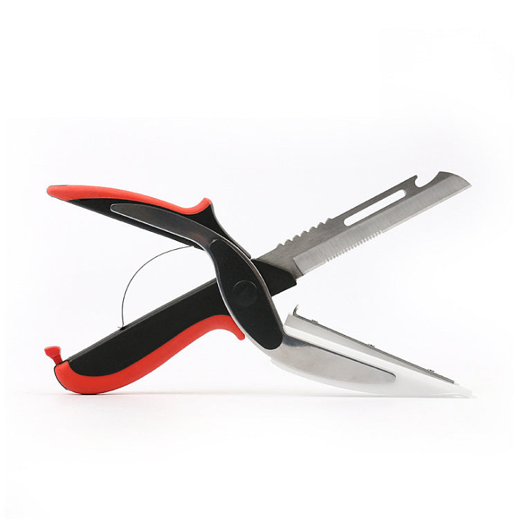 Stainless Steel Scissors Multifunctional Scissors Cutting Machine 2 In 1 Cutting Board Utility Knife