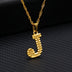 26 letters gold-plated pendant necklace - Minihomy