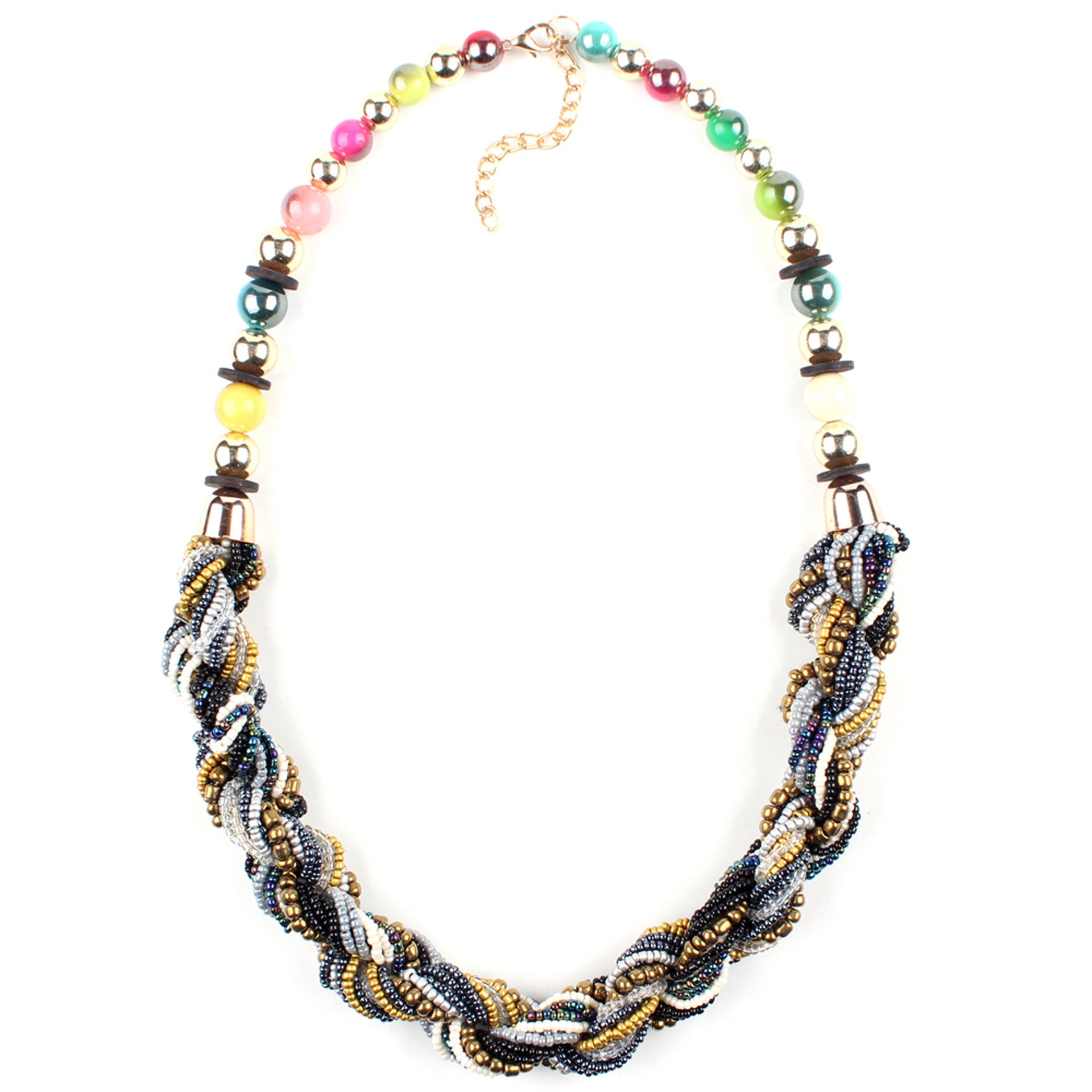 Bohemian Multicolor Beaded Necklace - Minihomy