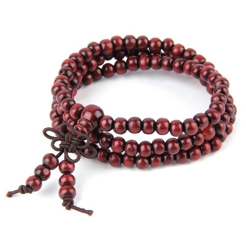 108 Bead Sandalwood Mala - Buddhist Meditation Necklace - Minihomy