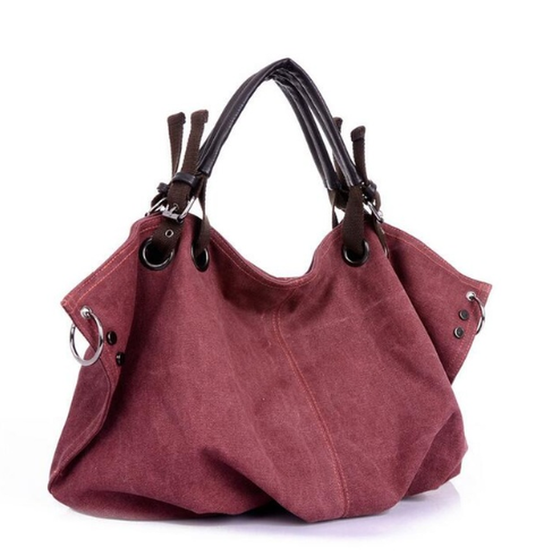 Cloth One Shoulder Lady Cross Strap Dumpling Large Capacity Canvas Bag - Minihomy