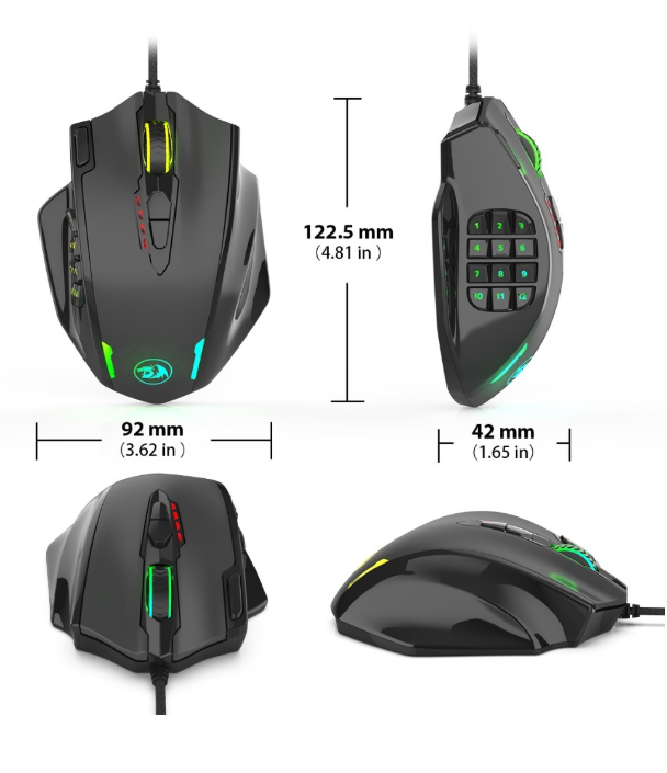 Red Dragon M908 One-Hander Macro Defines Mouse