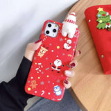 Cute 3D Cartoon Christmas Phone Case - Minihomy