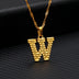 26 letters gold-plated pendant necklace - Minihomy