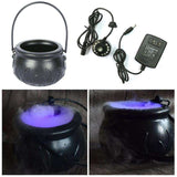 Halloween Witch Pot Smoke Machine LED Humidifier Color Changing Creepy Decor - Minihomy