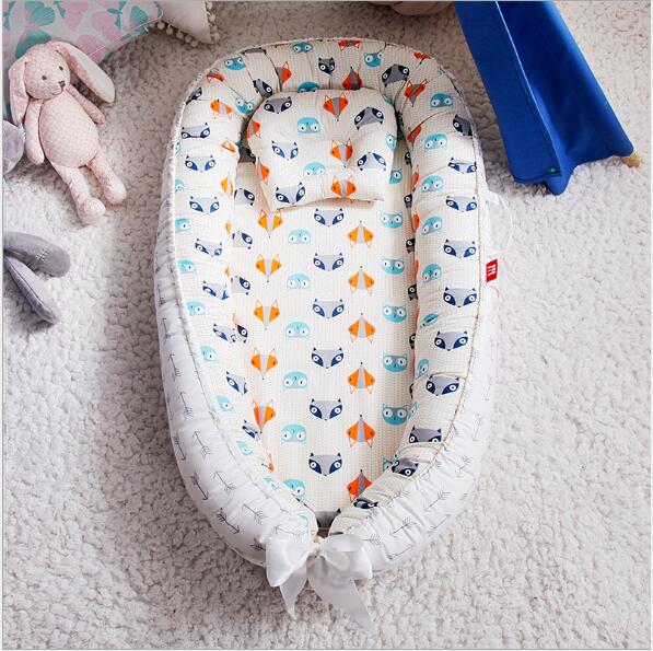 Baby Removable and Washable Bed Crib Portable Crib Travel Bed for Children Infant Kids Cotton Cradle - Minihomy