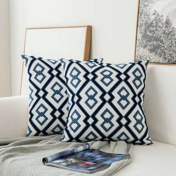 Classical embroidered home pillow without core - Minihomy