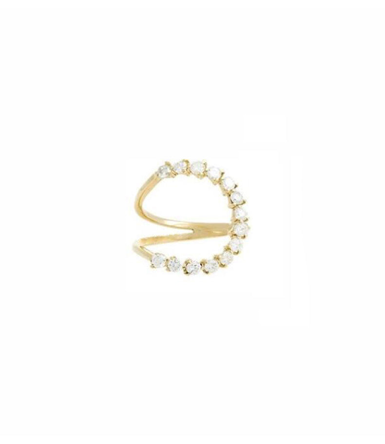 Gradient Crescent Pearl Ring - Minihomy