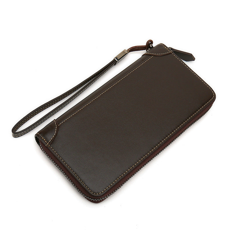 Men's Leather Clutch Wallet - Slim & Stylish Business Card Holder - Minihomy