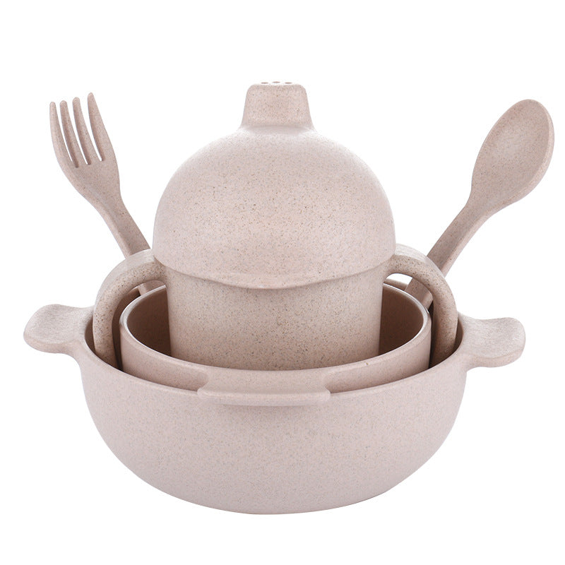 Children's plate bowl cup fork spoon tableware - Minihomy