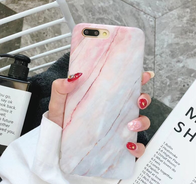 Compatible with Apple, Luxury marble phone case for iPhone 7 case for iphone X 7 6 6S 8 Plus 6S case cover XR XS MXA silicon case - Minihomy