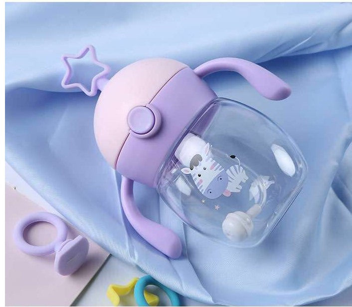 Infant high-end cup antenna baby straw cup learn to drink cup anti-fall - Minihomy