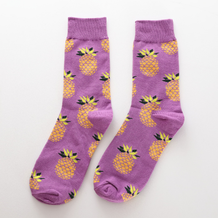 Happy tube socks fruit banana men's and women's socks - Minihomy