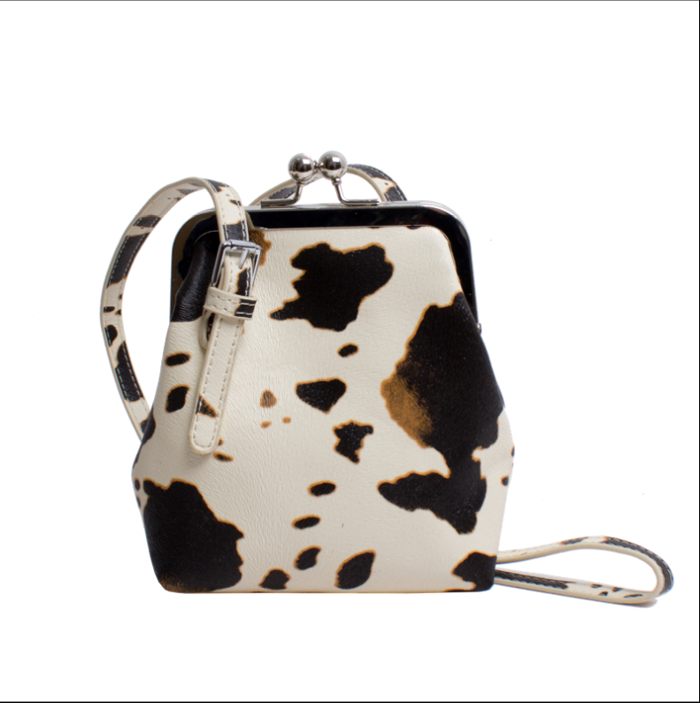 Cute Cow Clip Portable Messenger Female Bag - Minihomy