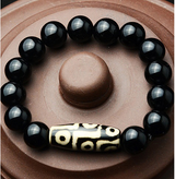 Natural black agate bracelet men and women gift jewelry - Minihomy