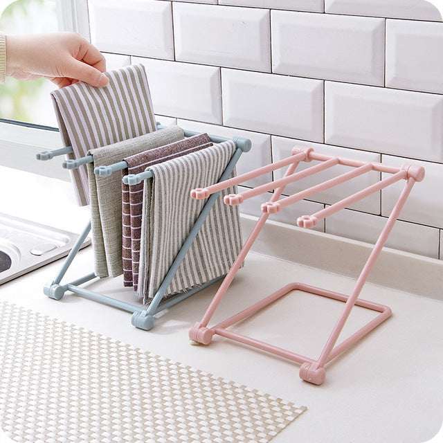 Foldable Dishcloth Shelf Kitchen Accessories Gadget Organizer - Minihomy