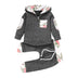 Multicolor Embroidery Plaid Plush Hoodie Suit - Minihomy