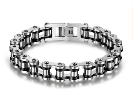 Titanium bracelet men's personality locomotive rock style bicycle chain chain stainless steel bracelet wholesale GS781