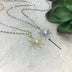 Boho Synthetic Opal Necklace Gold Sun God - Minihomy