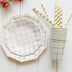 Disposable gilt mesh decagonal paper tray set - Minihomy