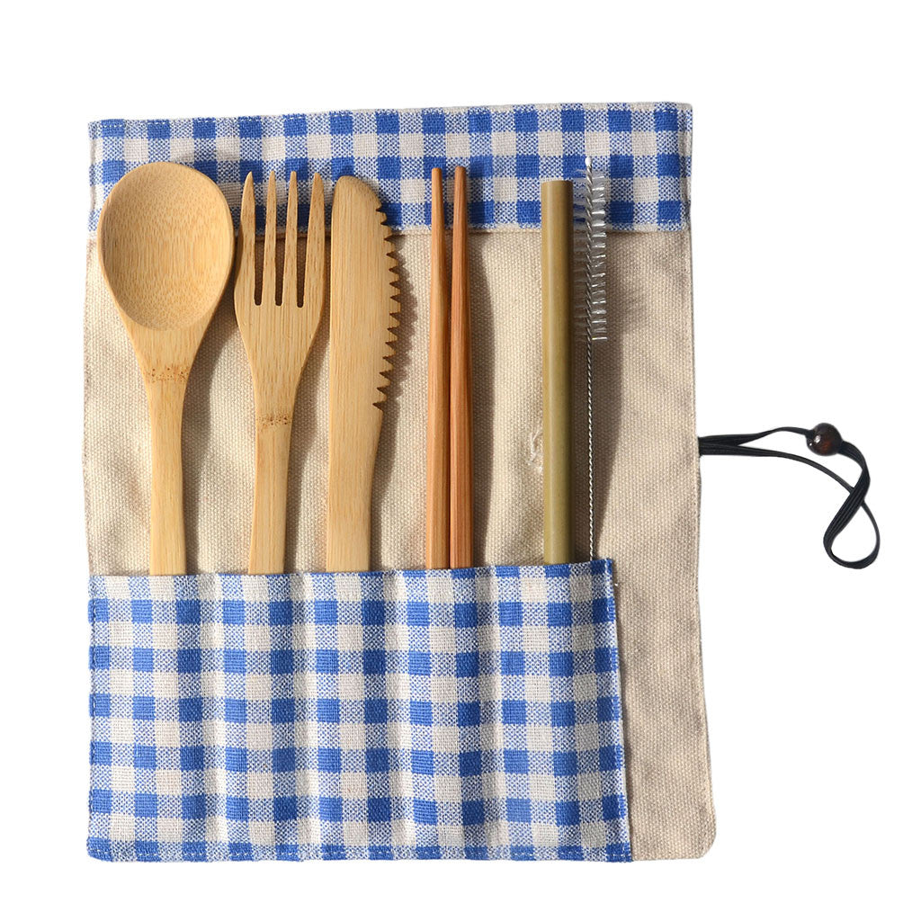 Portable Bamboo Tableware 6-Piece Set - Minihomy