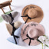 Beach embroidered letters raw edge sun hat - Minihomy