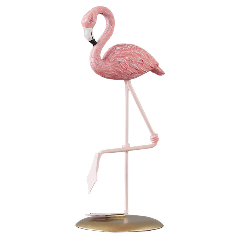 Flamingo ornament stand art statue art gift - Minihomy