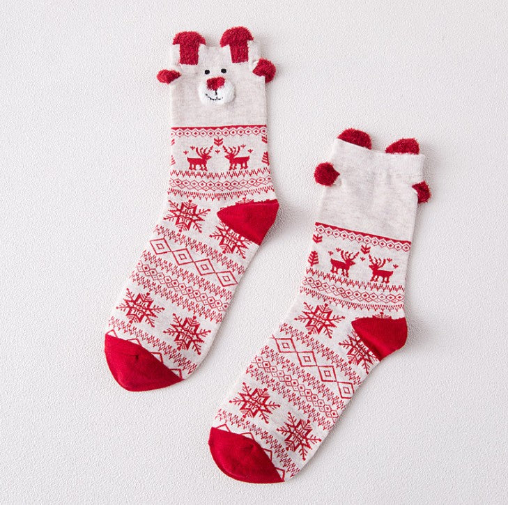 Cute Santa Claus Christmas Socks for Holiday Fun - Minihomy