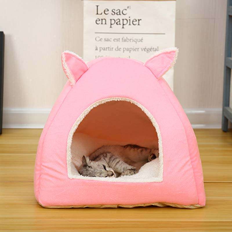 Cat House Closed Folding Cat Villa Teddy Pet Supplies - Minihomy