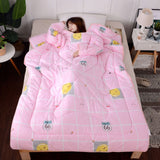 Multifunction Lazy Quilt with Sleeves Winter Warm Thickened Washed Quilt Blanket - Minihomy