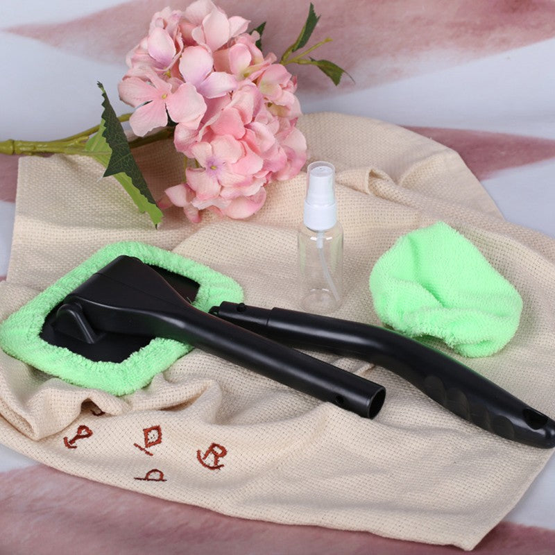 Car Window Windshield Wiper Microfiber Cloth Auto Window Cleaner Long Handle Car Washable Brush Clean Tool - Minihomy