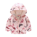 Hooded jacket with print pattern for kids - Minihomy