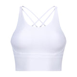 Solid Color Thin Shoulder Strap Sports Bra For Women