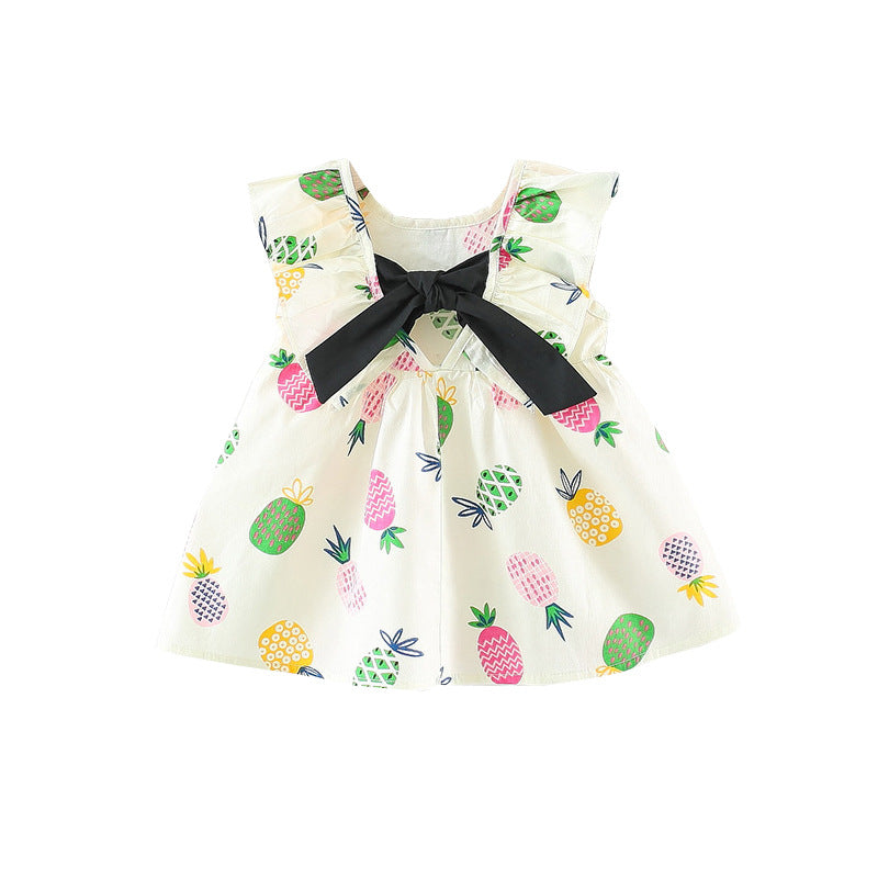 Pineapple print baby dress - Minihomy