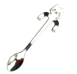 Cross-border 304 Stainless Steel Spoon Cartoon Cat Handle Hanging Coffee Spoon - Minihomy