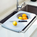 Innovative Multi-Functional 3 in 1 Chopping Board Detachable Folding Drain Basket Sink Cutting Board - Minihomy