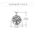 Tree of Life Necklace Sterling Silver Best Wishes to Friend Pendant Jewellery Gifts for Women Men Friends