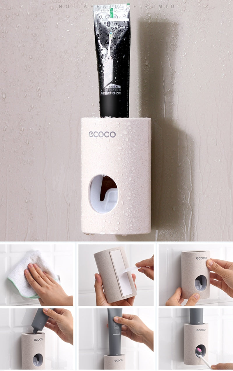 Fully Self-priming Wall Type Dynamic Toothpaste Squeezing Device - Minihomy