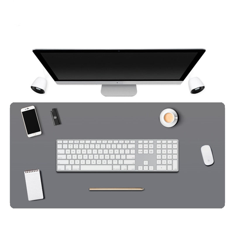 Oversized Laptop Keyboard Desk Pad: Premium PU Leather Surface - Minihomy