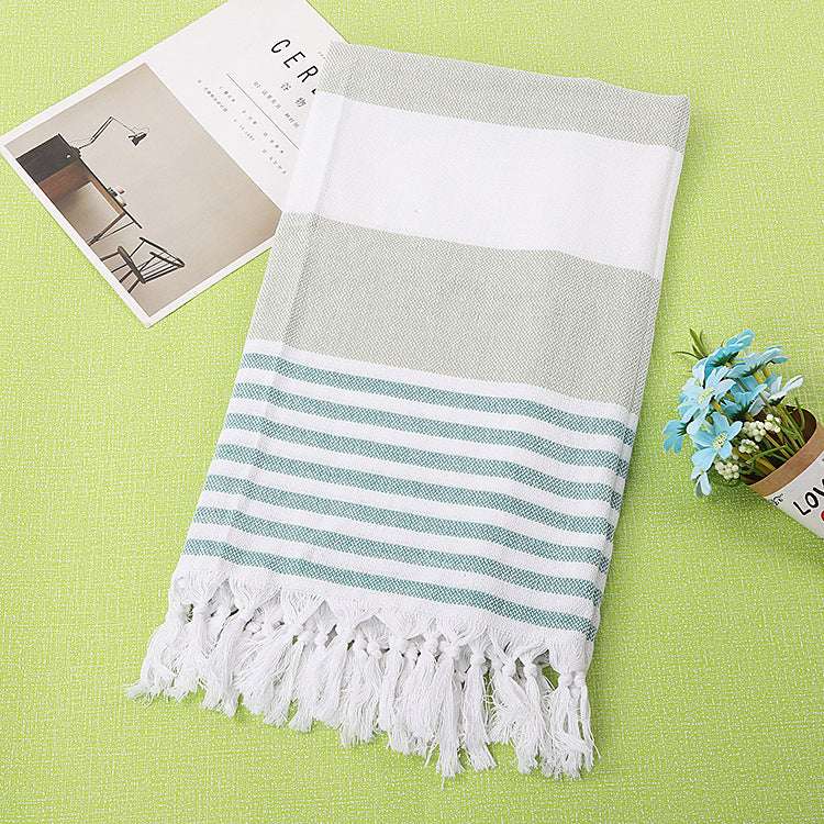 Cotton striped beach towel - Minihomy