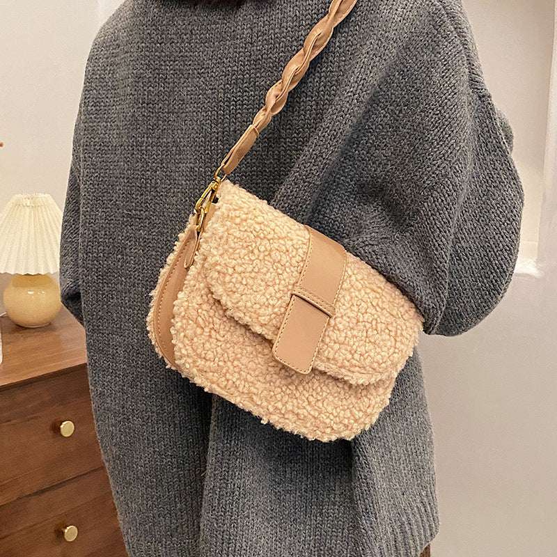 Autumn And Winter Simple One-shoulder Messenger Bag - Minihomy