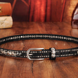 Women's Studded Rhinestone Stud Belt - Minihomy