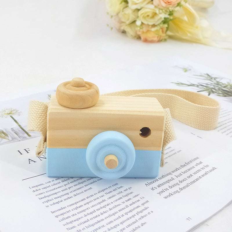 Cute Wooden Camera Toys Baby Kid Hanging Photography Prop Decoration Educational Outdoor Activity Toy Children's Day Happy Gift - Minihomy