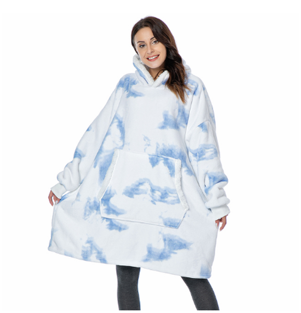 Mink Fleece Warm Loose Blanket Sweater - Minihomy