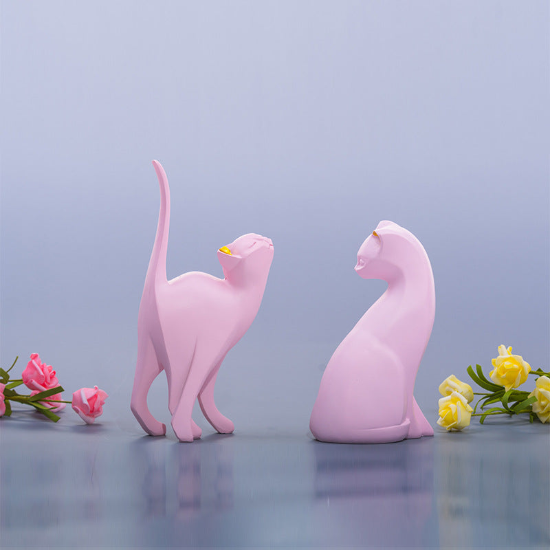 Kitten Resin Cat Ornaments Creative Cute Animal Crafts Home Decoration - Minihomy