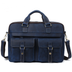 Genuine men''s bags retro men''s business bags briefcase cowhide oblique Bag 15.6 inch Laptop Bag - Minihomy