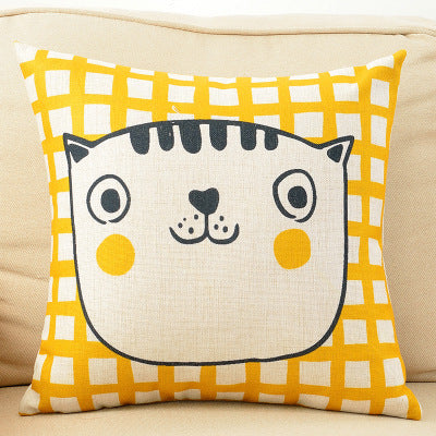 Cool Cat Cartoon Cushion Cover Lovely cartoon couch pillowcase - Minihomy