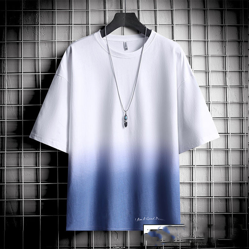 Hong Kong style loose T-shirt men - Minihomy