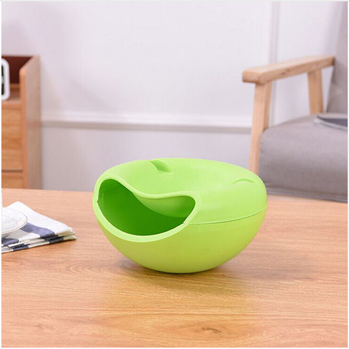 Plastic lazy double dry fruit plate creative fruit plate living room melon box candy storage box - Minihomy