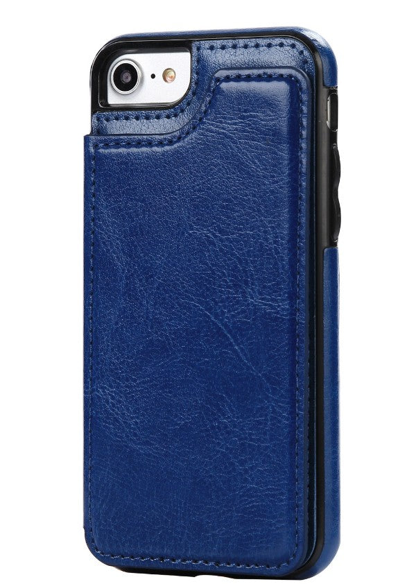 Apple-Compatible Cell Phone Shell: Rear Cover Protective Leather Case - Minihomy